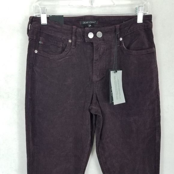 NEW Dear John Size 28 Gisele High Waisted Skinny Jeans Pants in Burgundy NWT $74 - Picture 10 of 13